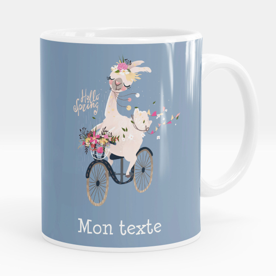 Personalized Mug - Lama on the bike