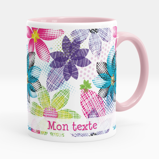 Personalized Mug - Multicolored flowers