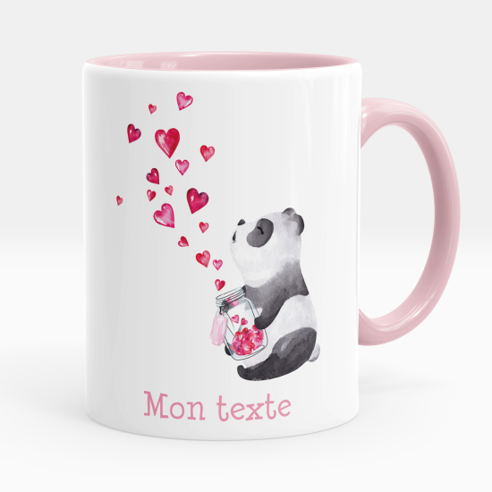 Personalized Mug - Panda hearts