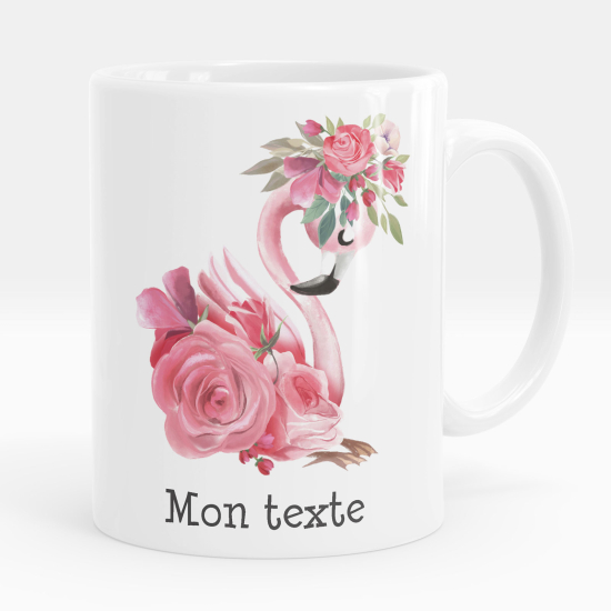 Personalized Mug - Pink flamingo