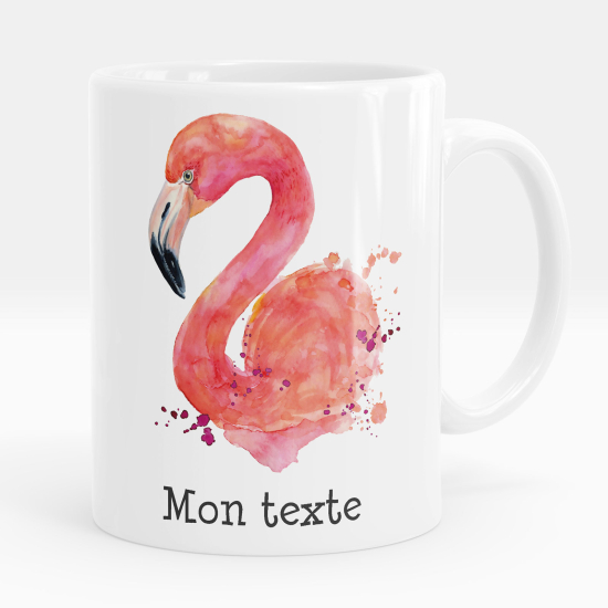 Personalized Mug - Pink flamingo