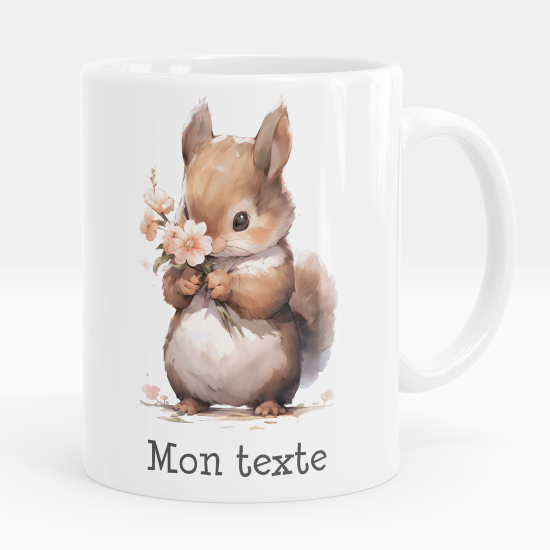 Personalized Mug - Rabbit flowers