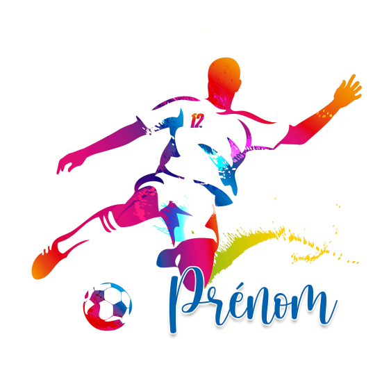 Personalized Panoramic Wall Mural - Wallpaper for Kids - Footballer