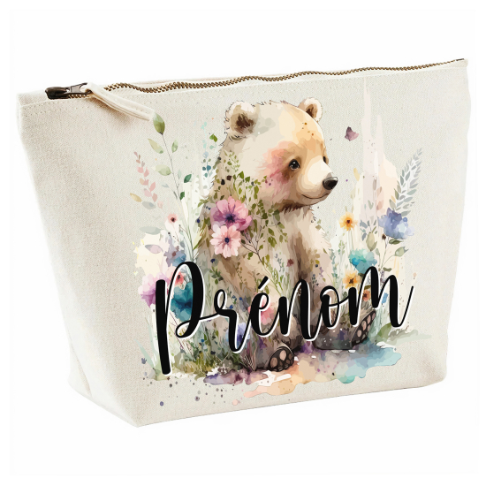 Personalized Pencil / Pouch - Bear cub