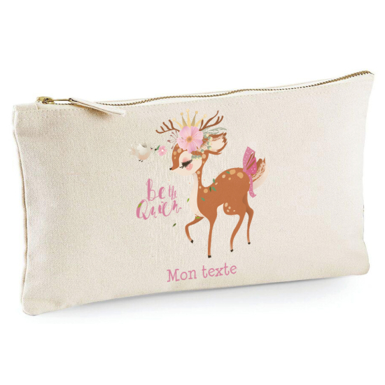 Personalized Pencil / Pouch - Fawn be the queen