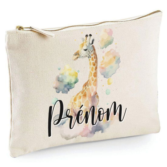 Personalized Pencil / Pouch - First Name Giraffe