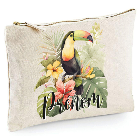 Personalized Pencil / Pouch - First name Toucan