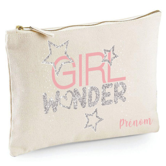 Personalized Pencil / Pouch - Girl wonder