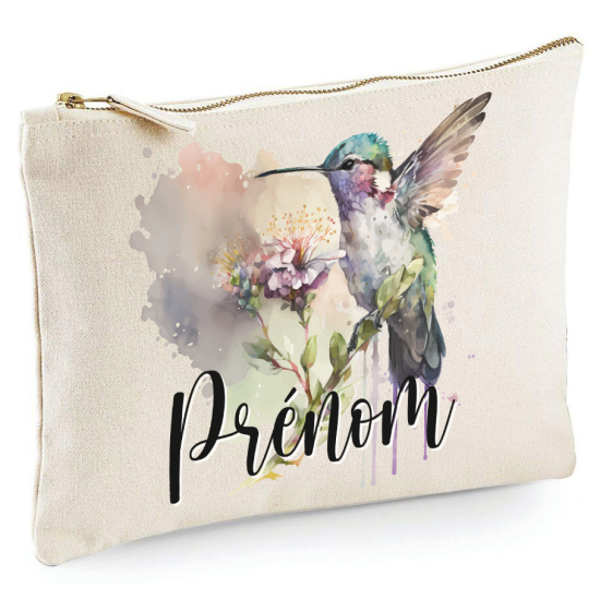 Personalized Pencil / Pouch - Hummingbird