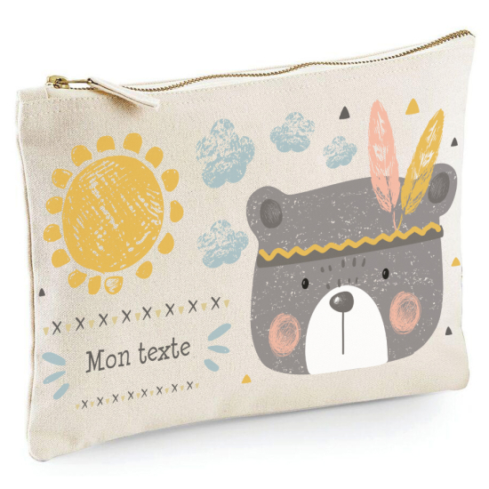 Personalized Pencil / Pouch - Indian Bear