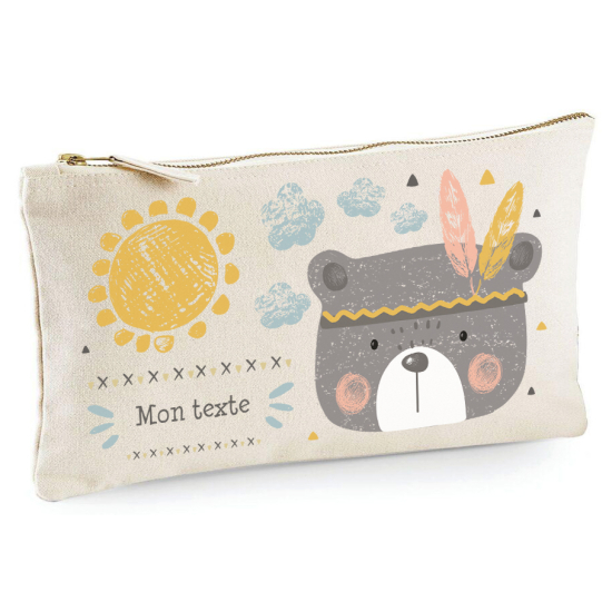 Personalized Pencil / Pouch - Indian bear cub