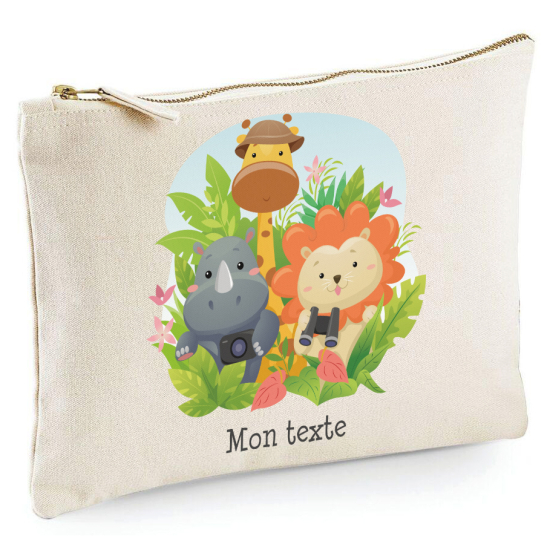 Personalized Pencil / Pouch - Jungle Animals