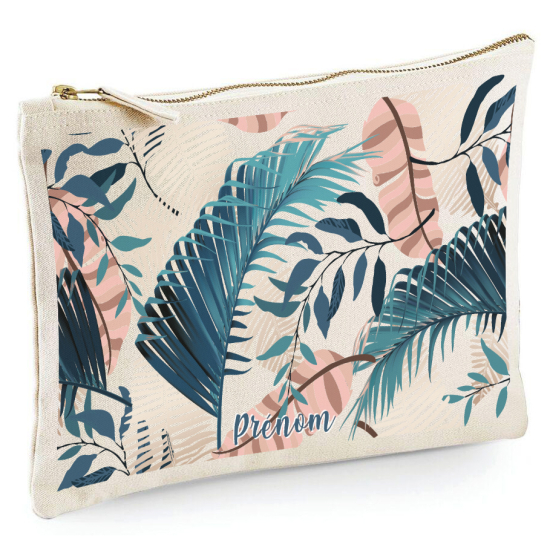 Personalized Pencil / Pouch - Palm flowers