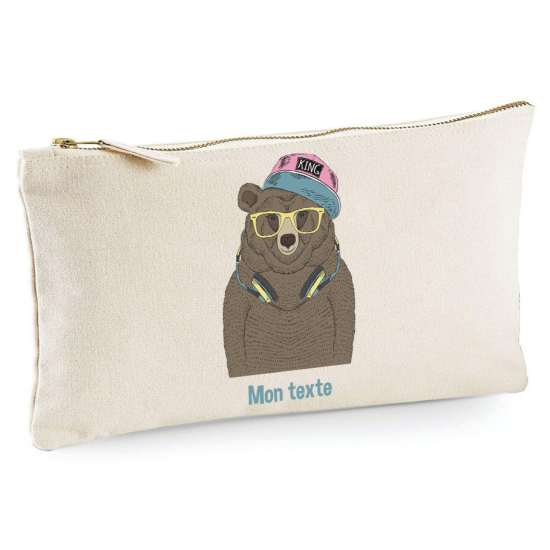 Personalized Pencil / Pouch - Stylish bear