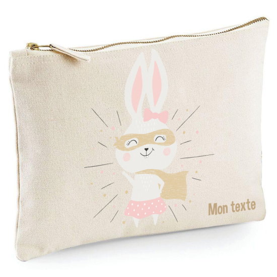 Personalized Pencil / Pouch - Superhero Bunny