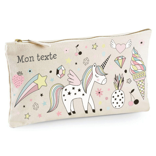 Personalized Pencil / Pouch - Unicorns