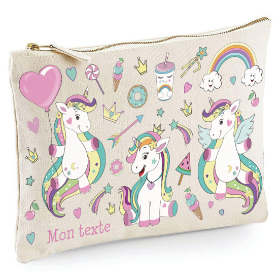 Personalized Pencil / Pouch - Unicorns