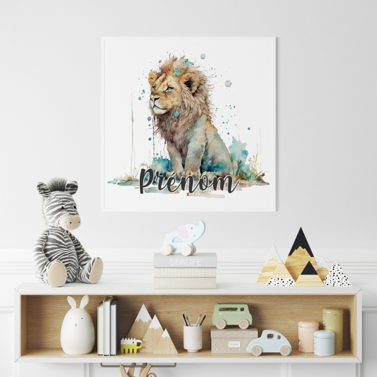 Personalized Poster for Kids - Colorful lion