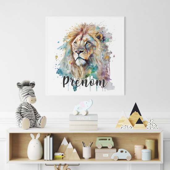 Personalized Poster for Kids - Colorful lion