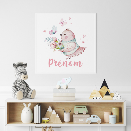 Personalized Poster for Kids - Cute Bird