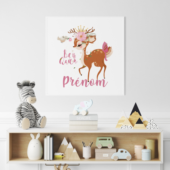 Personalized Poster for Kids - Fawn Be the Queen