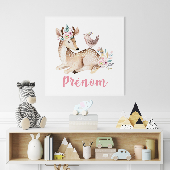 Personalized Poster for Kids - Fawn Bird