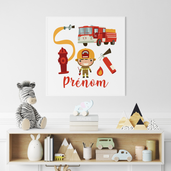 Personalized Poster for Kids - Firefighter