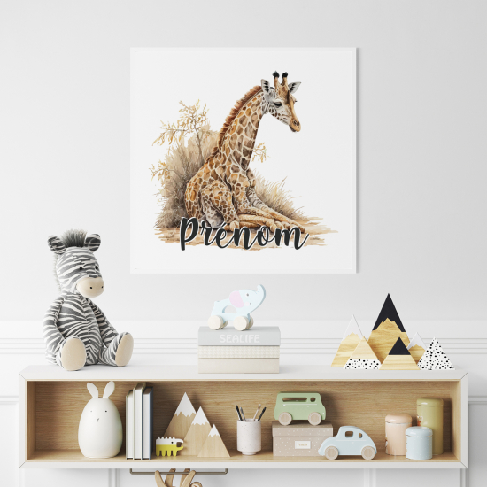 Personalized Poster for Kids - Giraffe