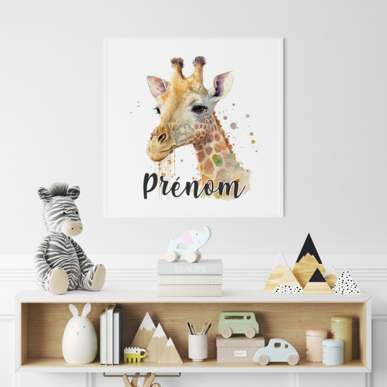 Personalized Poster for Kids - Giraffe