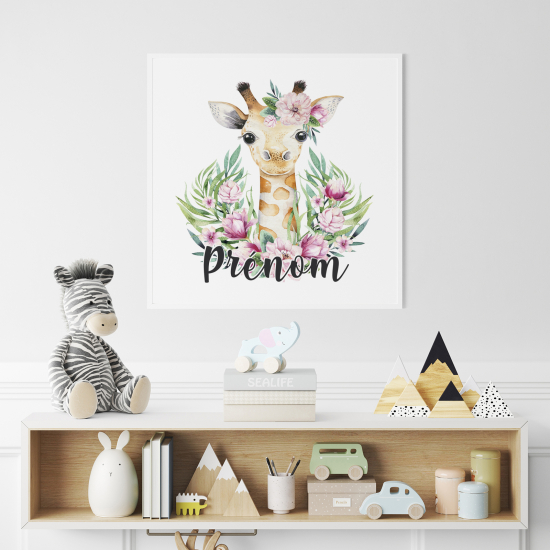 Personalized Poster for Kids - Giraffe