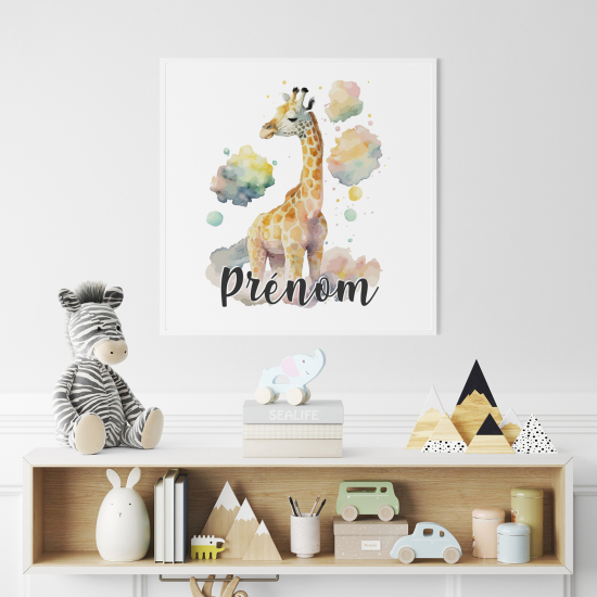 Personalized Poster for Kids - Giraffe