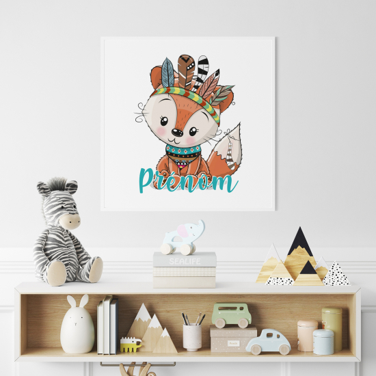 Personalized Poster for Kids - Indian Fox