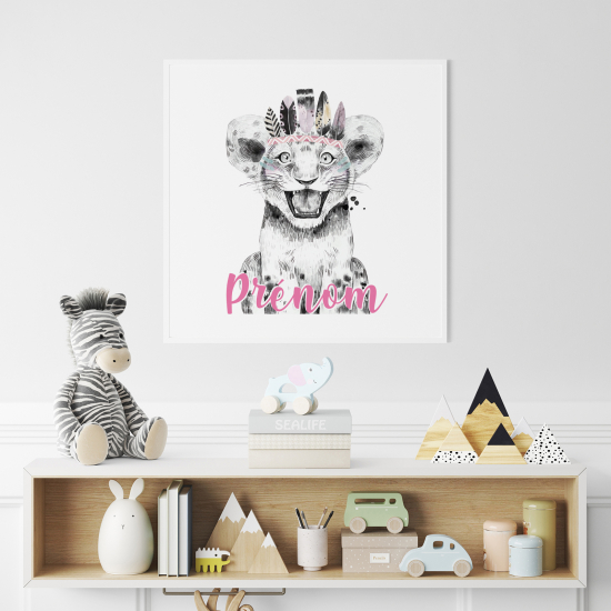 Personalized Poster for Kids - Indian Lion