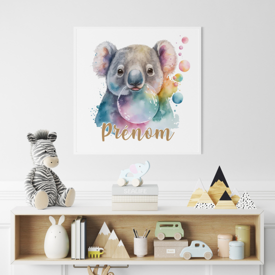 Personalized Poster for Kids - Koala bubble