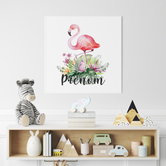 Personalized Poster for Kids - Pink Flamingo