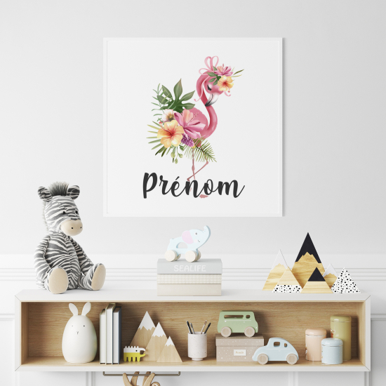 Personalized Poster for Kids - Pink Flamingo