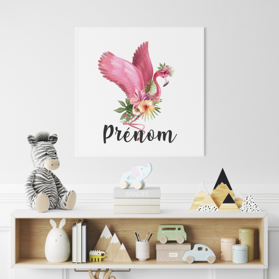 Personalized Poster for Kids - Pink Flamingo