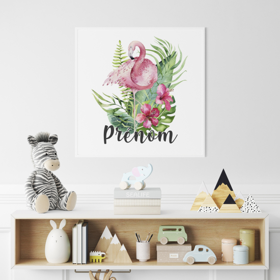 Personalized Poster for Kids - Pink Flamingo