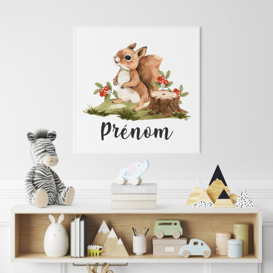 Personalized Poster for Kids - Squirrel