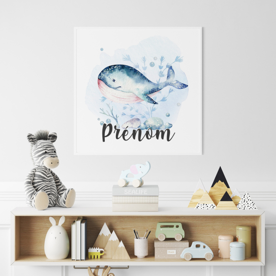 Personalized Poster for Kids - Whale