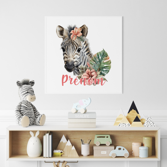 Personalized Poster for Kids - Zebra