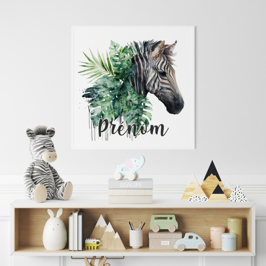 Personalized Poster for Kids - Zebra