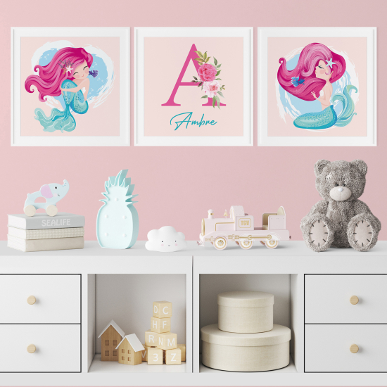 Personalized Set Of 3 Posters for Kids - Sirens