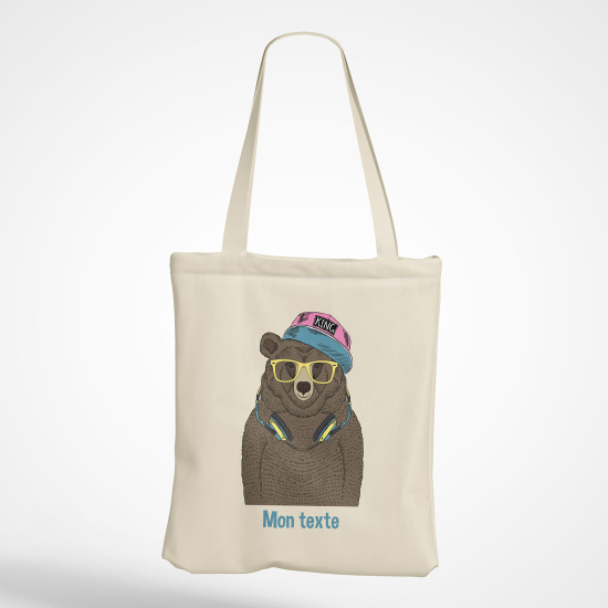 Personalized Tote Bag - Bear music