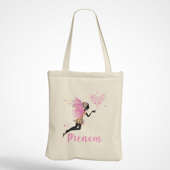 Personalized Tote Bag - Fairy hearts butterflies