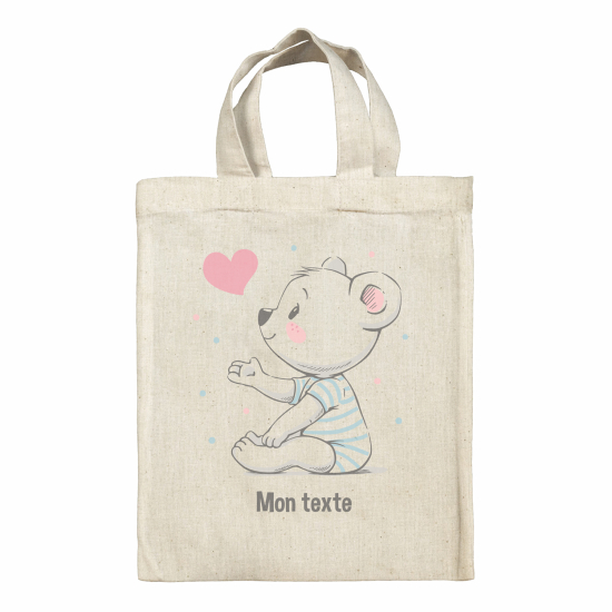 Personalized tote bag for kids - Bear cub