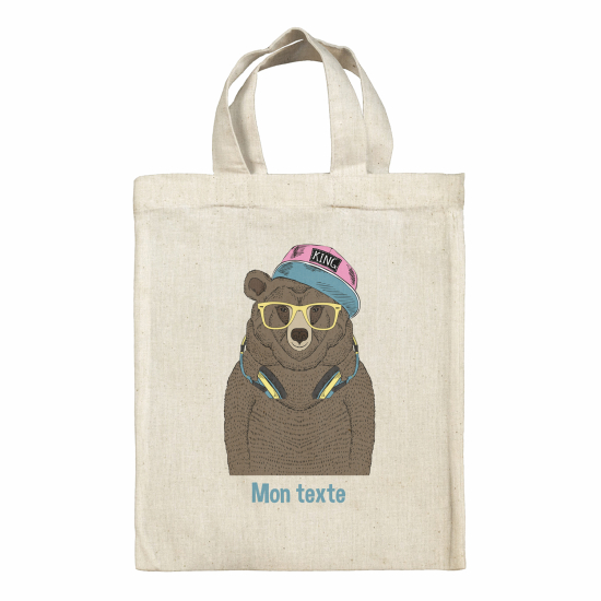 Personalized tote bag for kids - Bear music