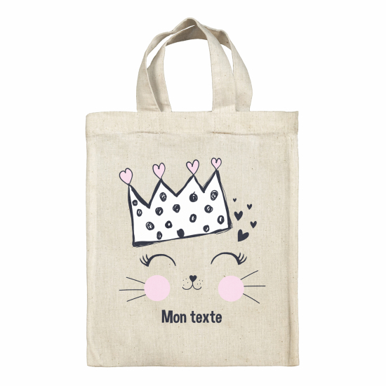 Personalized tote bag for kids - Cat queen