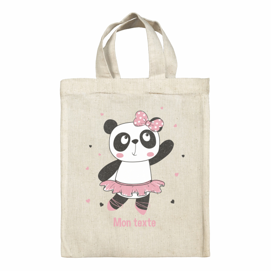 Personalized tote bag for kids - Dancing Panda