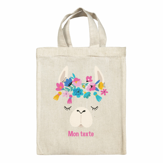 Personalized tote bag for kids - Lama